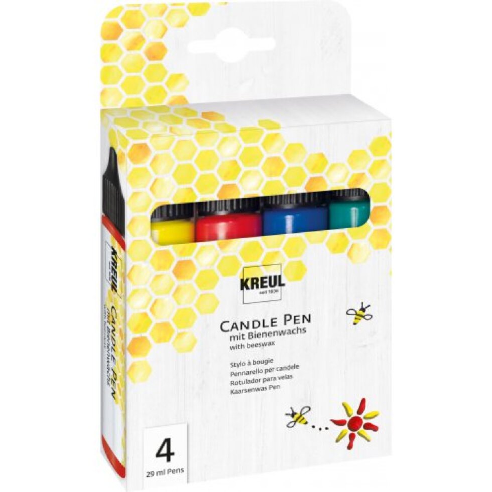Sada CANDLE PEN KREUL voskové pero pro malování svíček 4 barvy