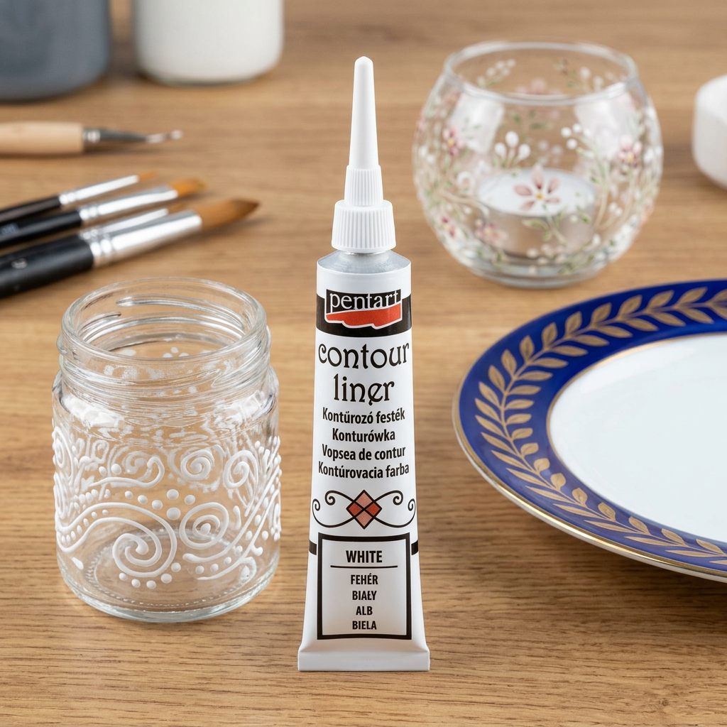 Konturovací liner univerzální PENTART 20 ml BÍLÁ