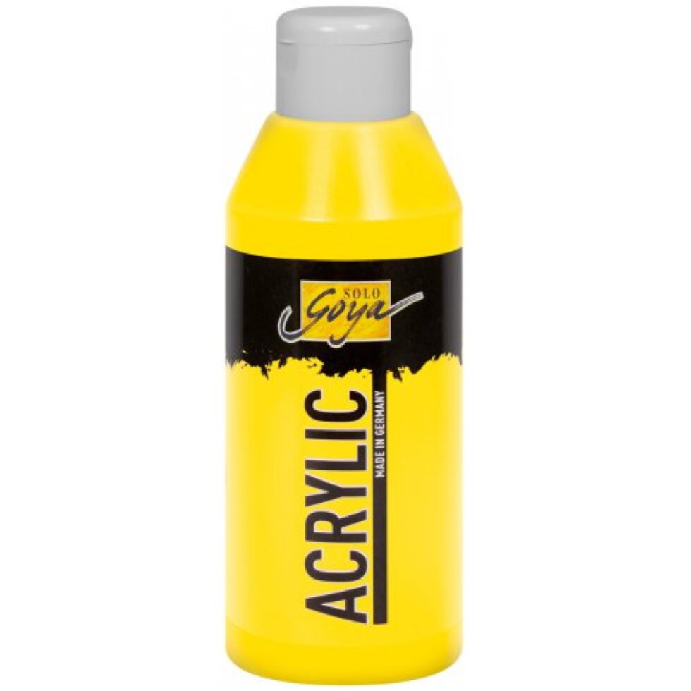 Akrylová barva SOLO GOYA 250 ml SVĚTLE ŽLUTÁ
