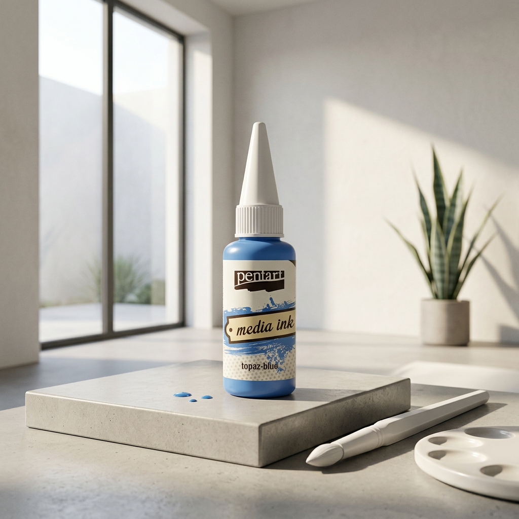 Alkoholový inkoust MEDIA INK PENTART 20 ml MODRÝ TOPAZ