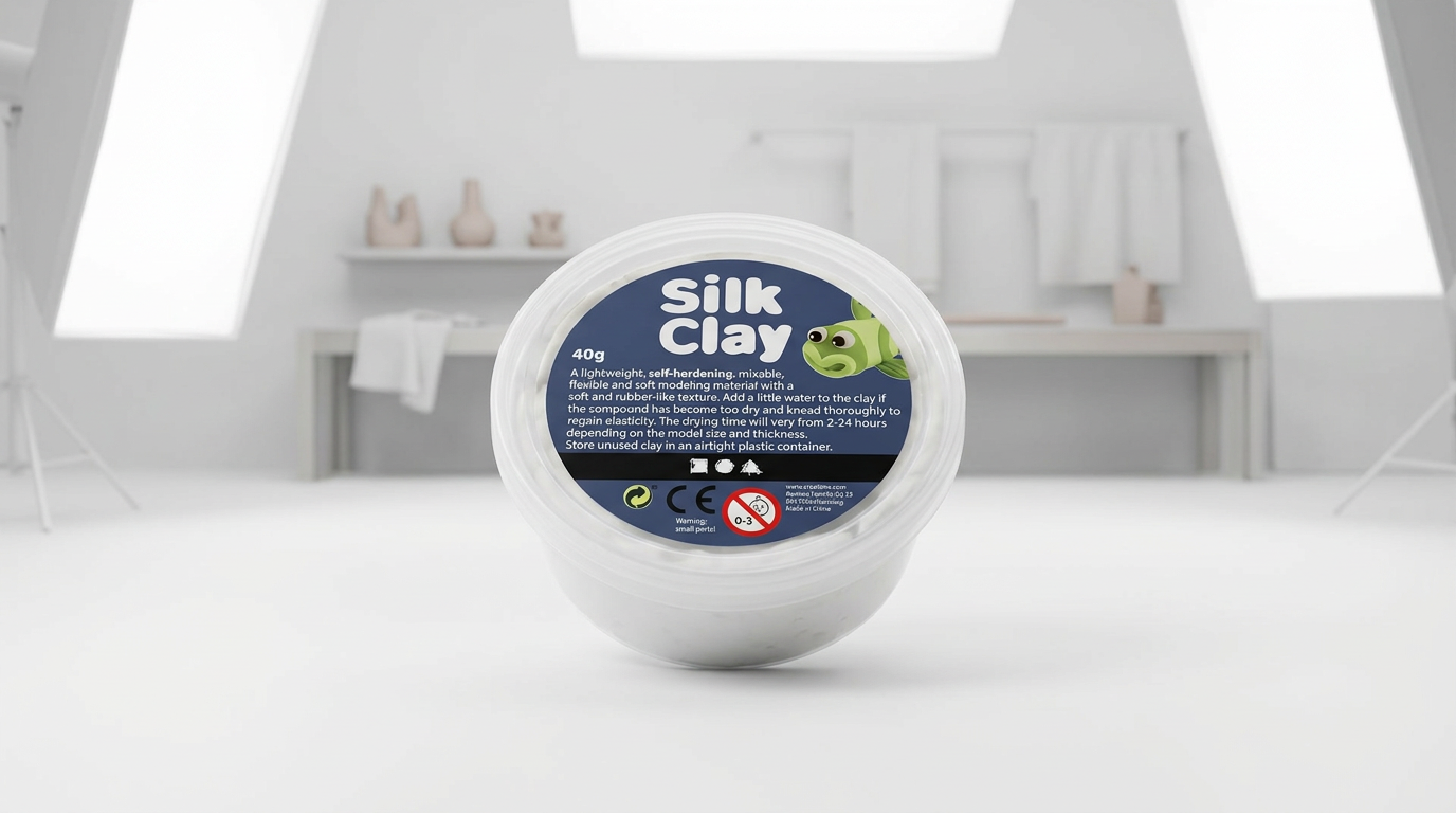Samotvrdnoucí modelovací lehká hmota Silk Clay 40g BÍLÁ