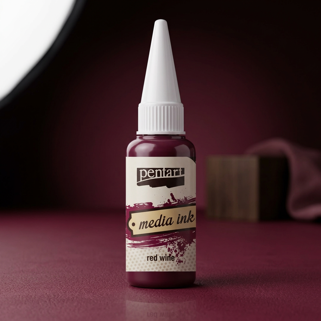 Alkoholový inkoust MEDIA INK PENTART 20 ml VÍNOVÁ ČERVENÁ