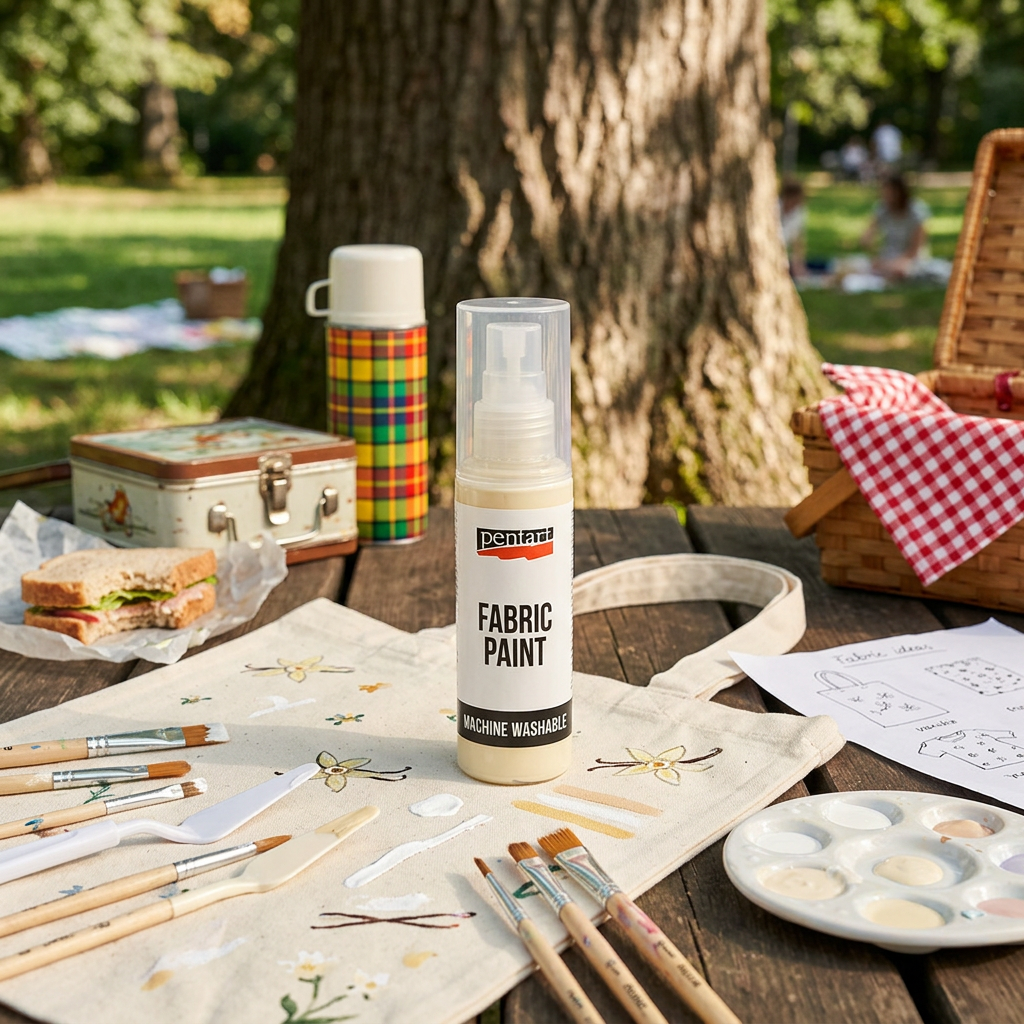 Barva na světlý a tmavý textil PENTART 20 ml VANILKOVÁ