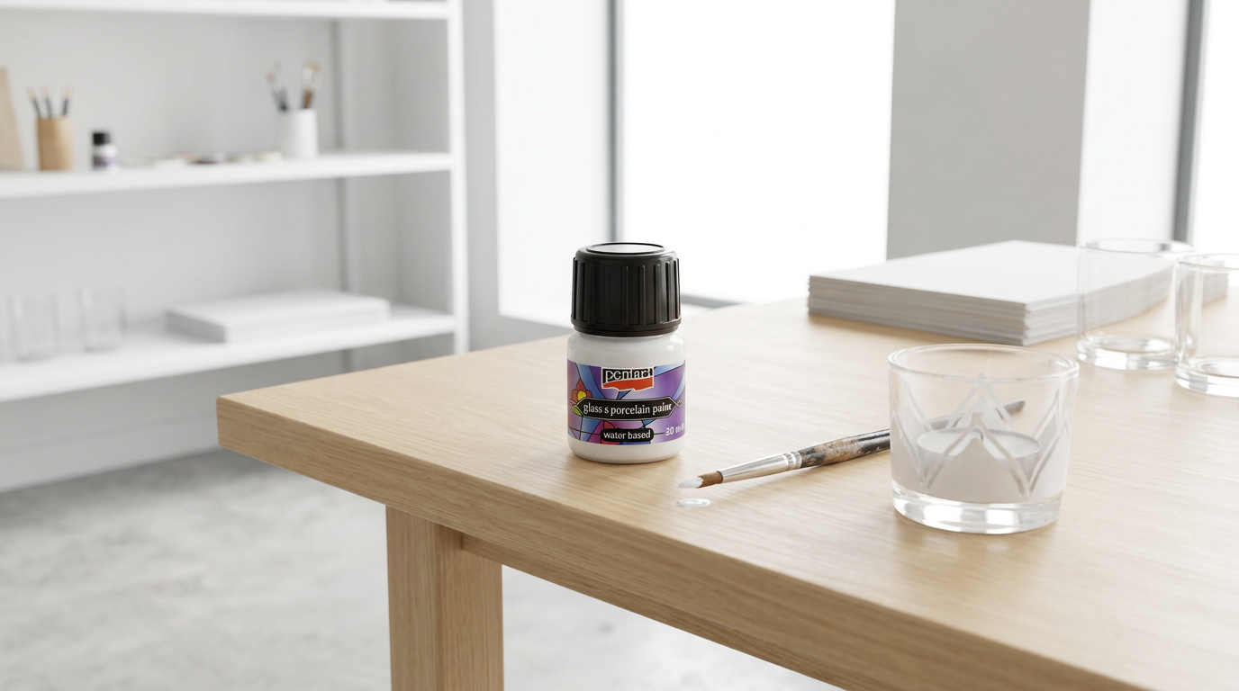 Barva na sklo a porcelán PENTART 30 ml BÍLÁ