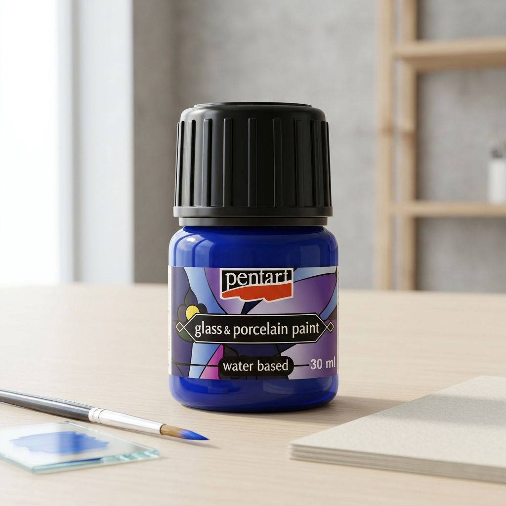 Barva na sklo a porcelán PENTART 30 ml MODRÁ