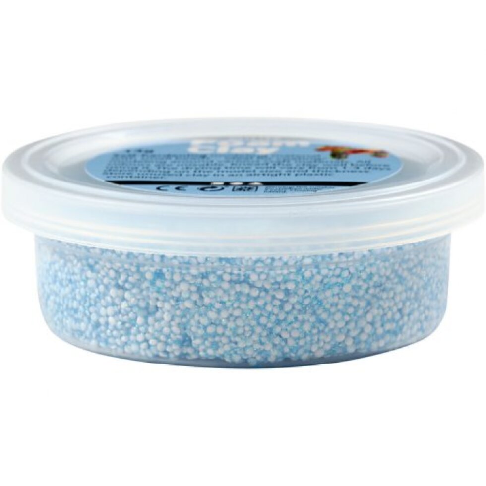 Samotvrdnoucí modelovací pěnová kuličková hmota Foam Clay SADA 6 PASTELOVÝCH A GLITTER BAREV
