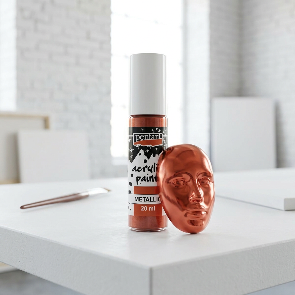 Akrylová barva metalická PENTART 20 ml ČERVENÁ MĚĎ
