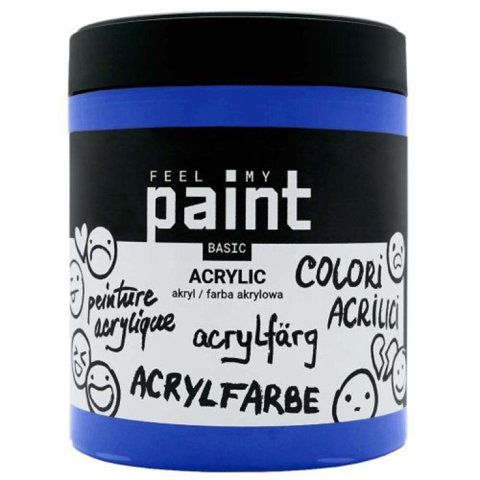 Akrylová barva FeelMyPaint 500 ml ULTRAMARÍNOVÁ - certifikace o bezpečnosti dětských hraček