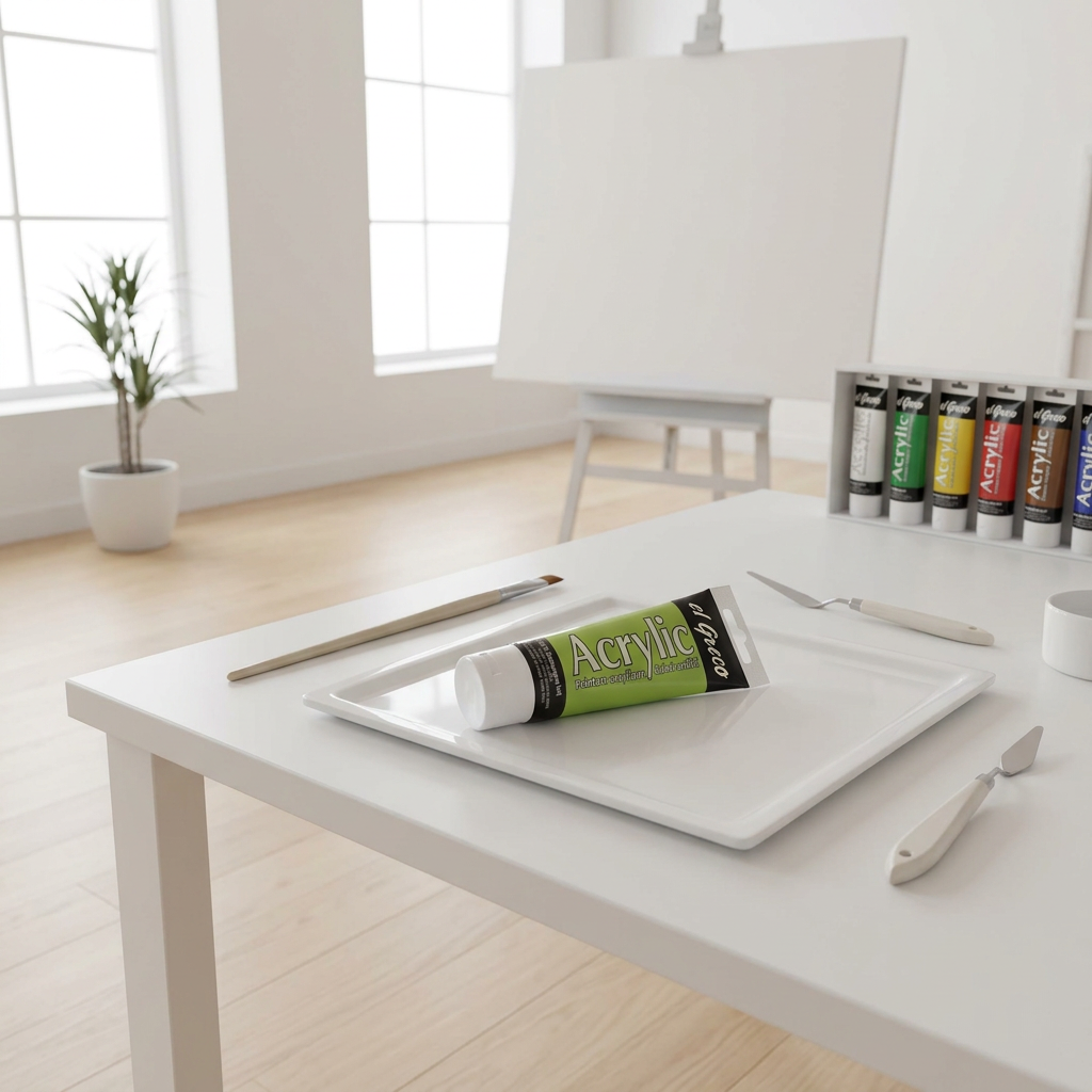 Akrylová barva EL GRECO 75 ml SVĚTLÁ VERMILION ZELENÁ