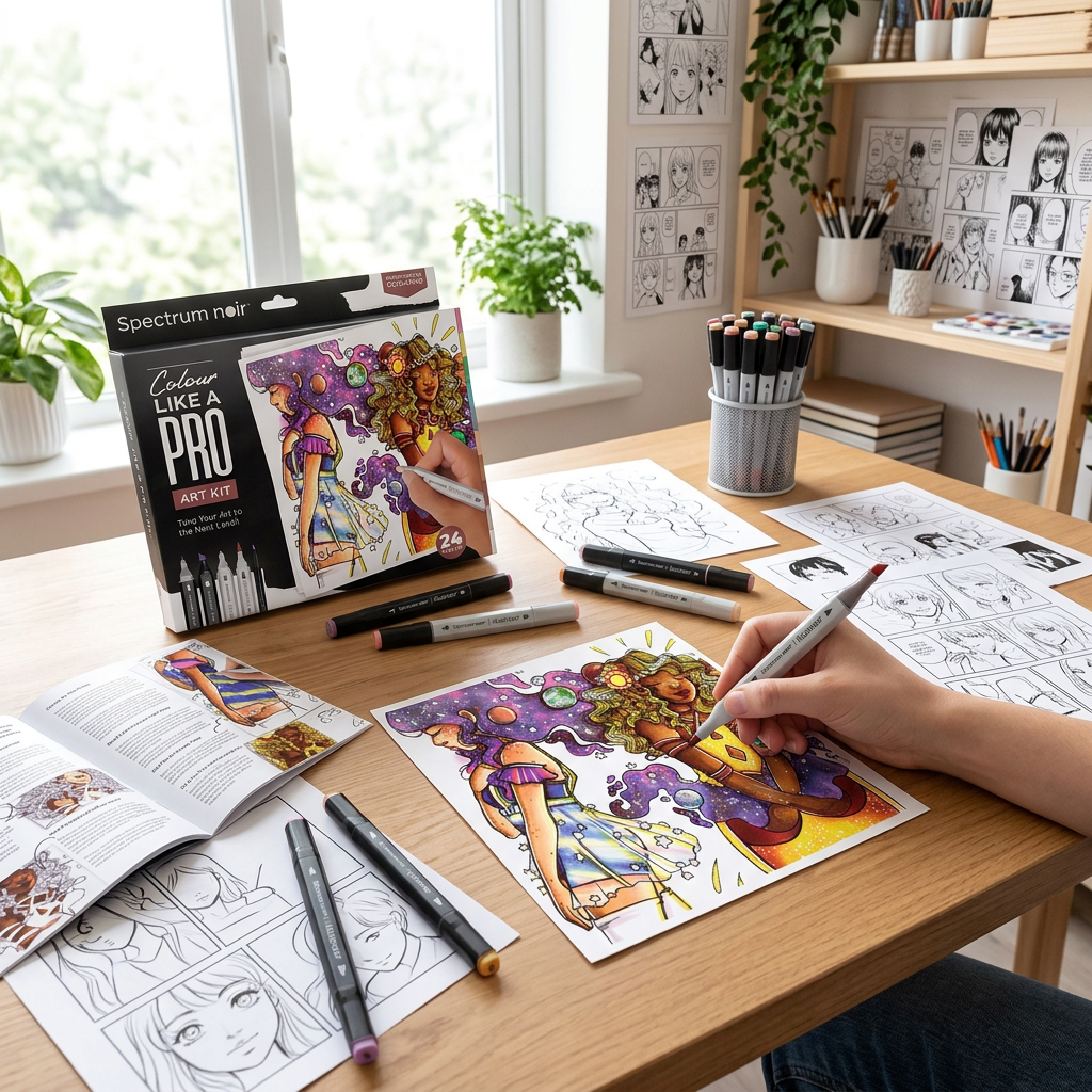 Sada Ilustrace manga DOBRODRUZI