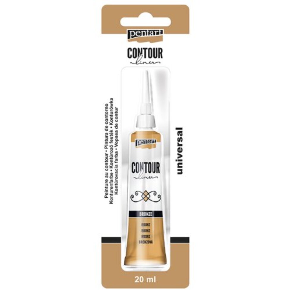 Konturovací liner metalický PENTART 20 ml BRONZOVÁ