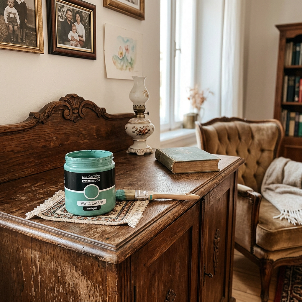 Lazurovací barva na zeď antique WALL DECOR 500 ml PATINA ZELENÁ