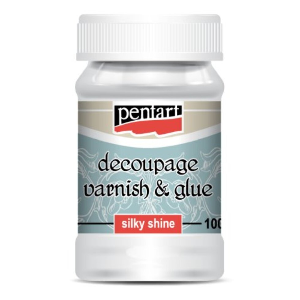 Lepidlo a lak na decoupage PENTART 100 ml HEDVÁBNÝ LESK
