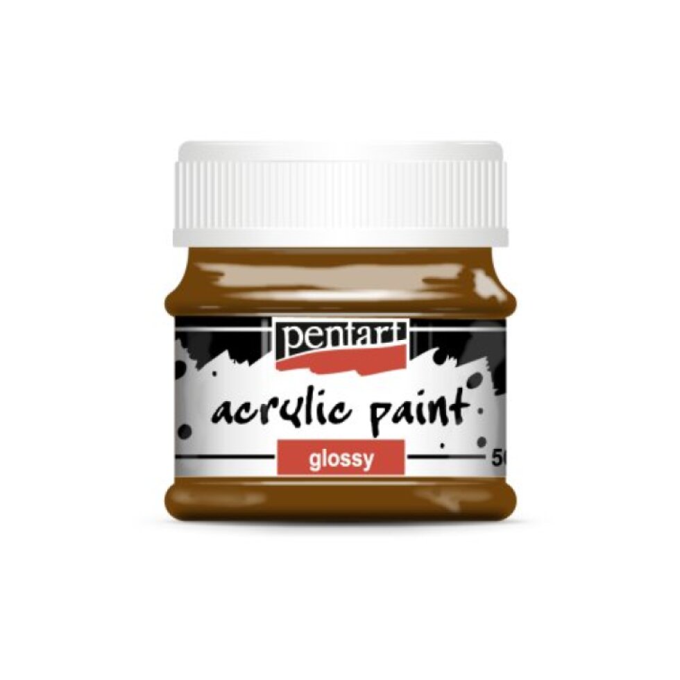 Akrylová barva lesklá PENTART 50 ml KAŠTANOVÁ