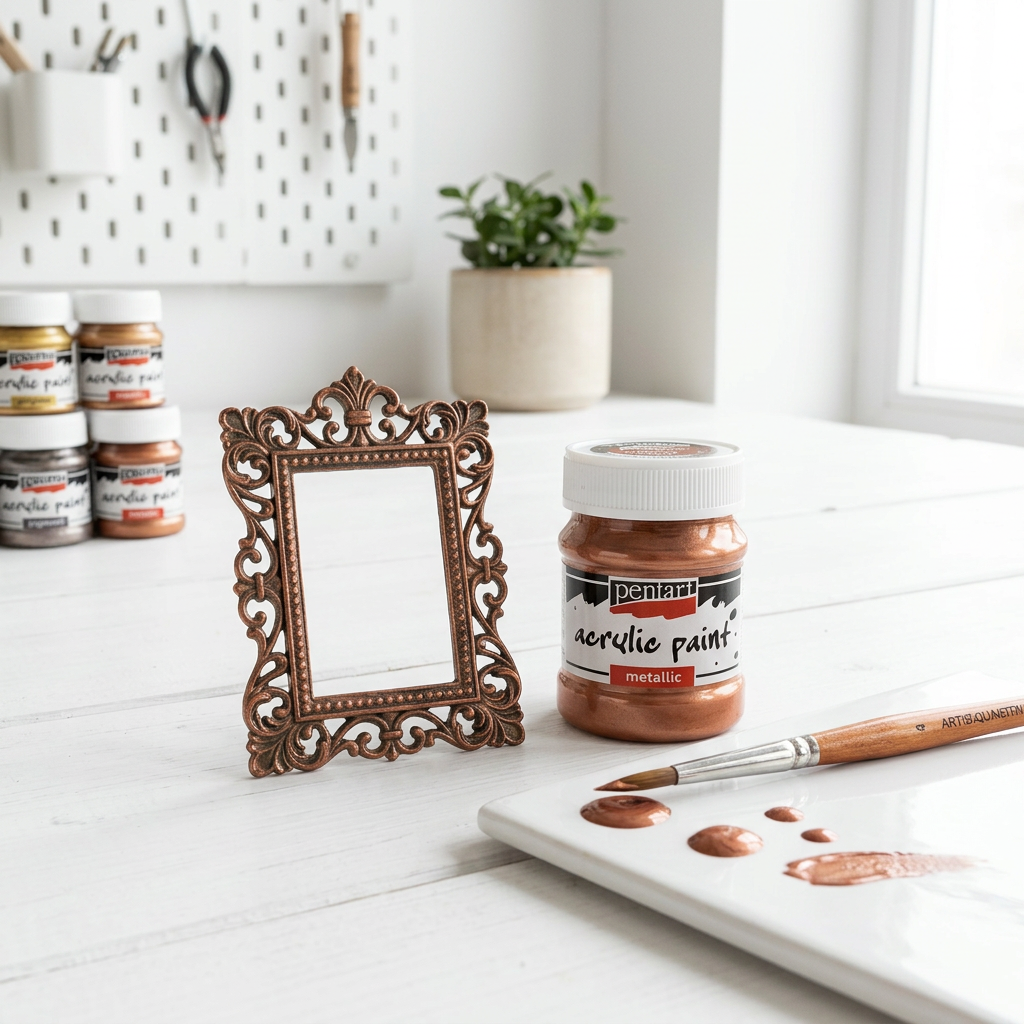 Akrylová barva metalická PENTART 230 ml ANTICKÁ MĚDĚNÁ