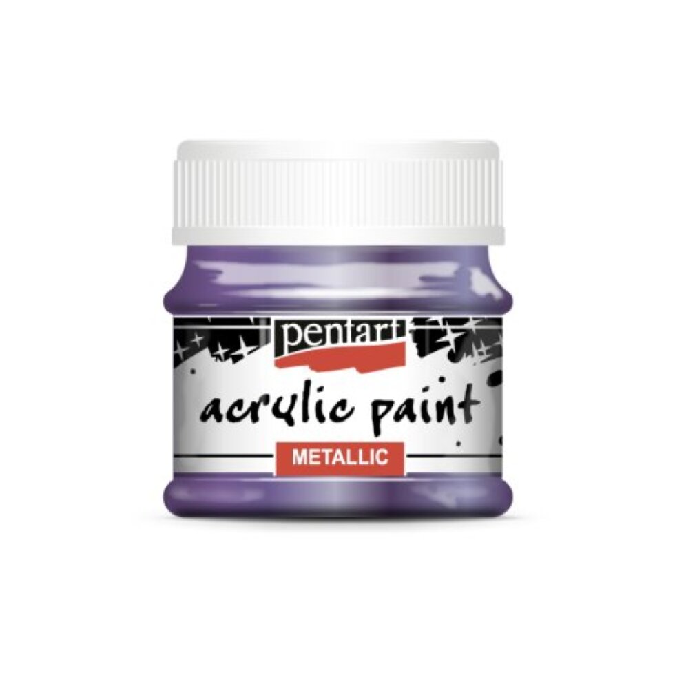 Akrylová barva metalická PENTART 50 ml FIALOVÁ