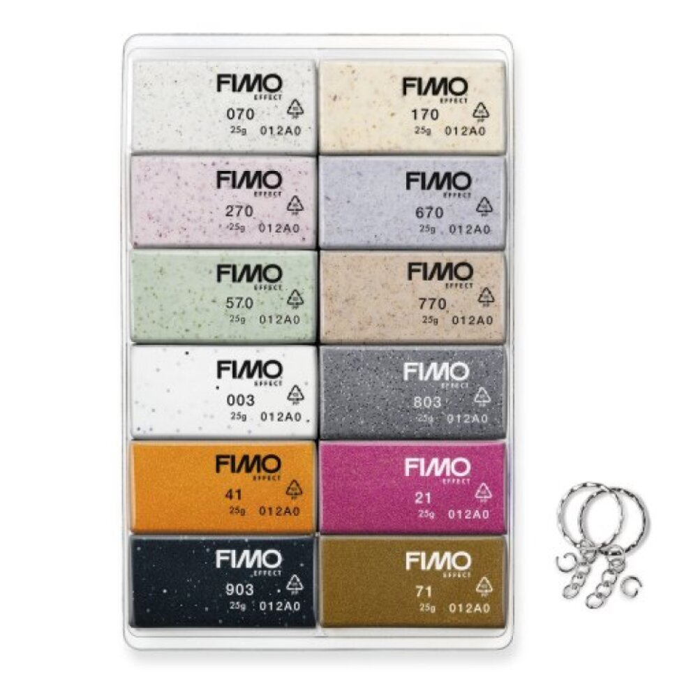FIMO Efekt BOHO COLOR sada 12 barev 25 g + PROMO PRSTENY