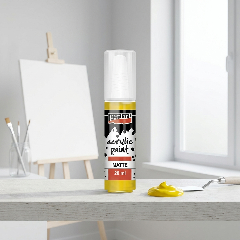 Akrylová barva matná PENTART 20 ml ŽLUTÁ