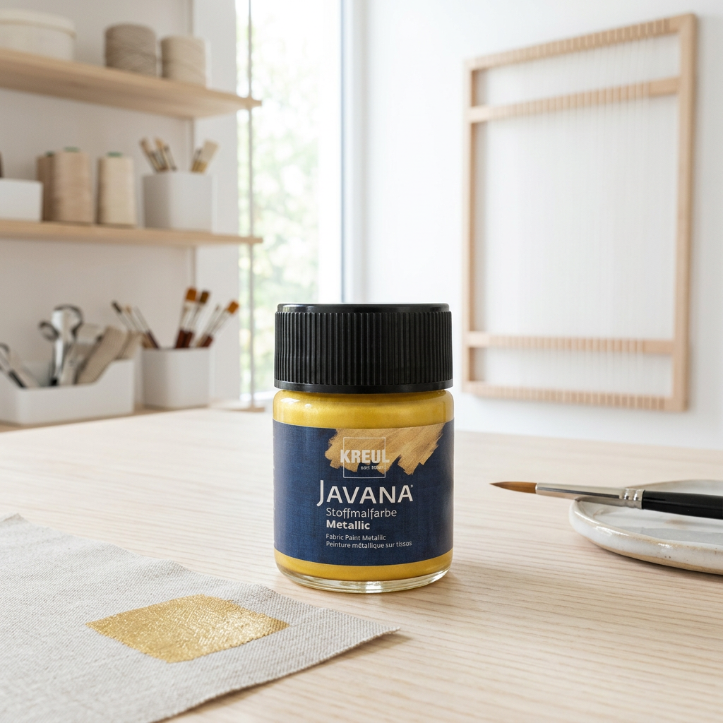 Barva na textil metalická JAVANA 50 ml ZLATÁ