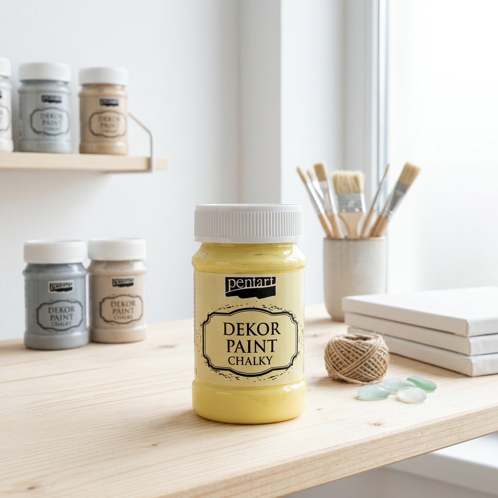 Křídová a dekorační barva PENTART 100 ml ŽLUTÁ