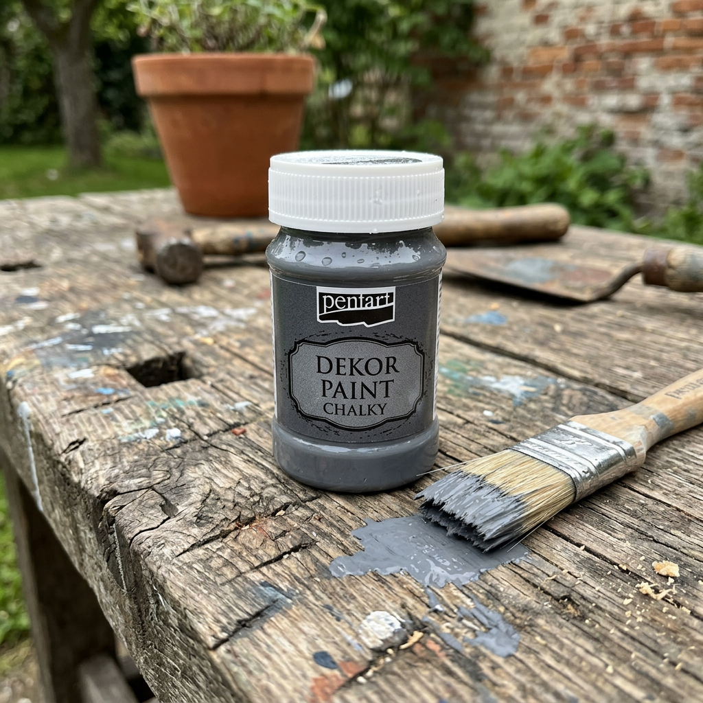 Křídová a dekorační barva PENTART 100 ml GRAFITOVÁ ŠEDÁ
