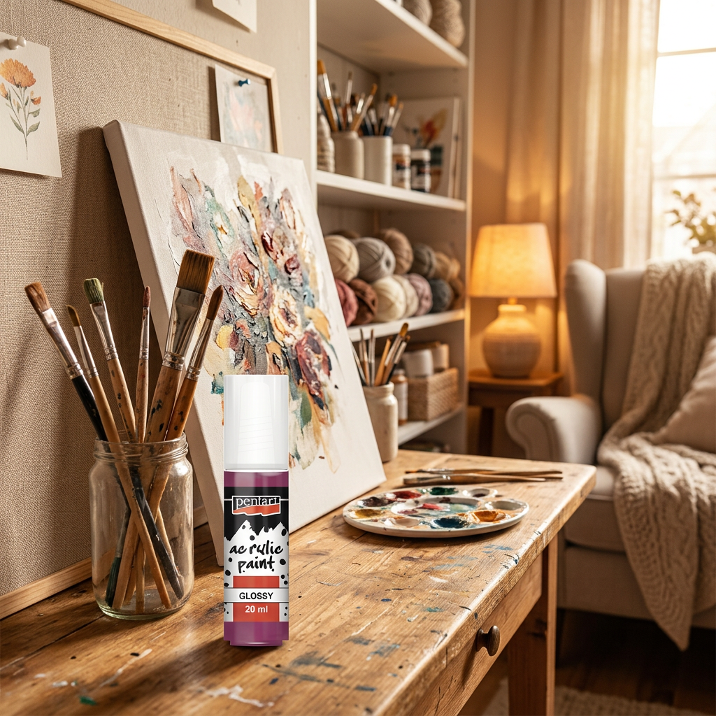 Akrylová barva lesklá PENTART 20 ml TMAVÁ PURPUROVÁ