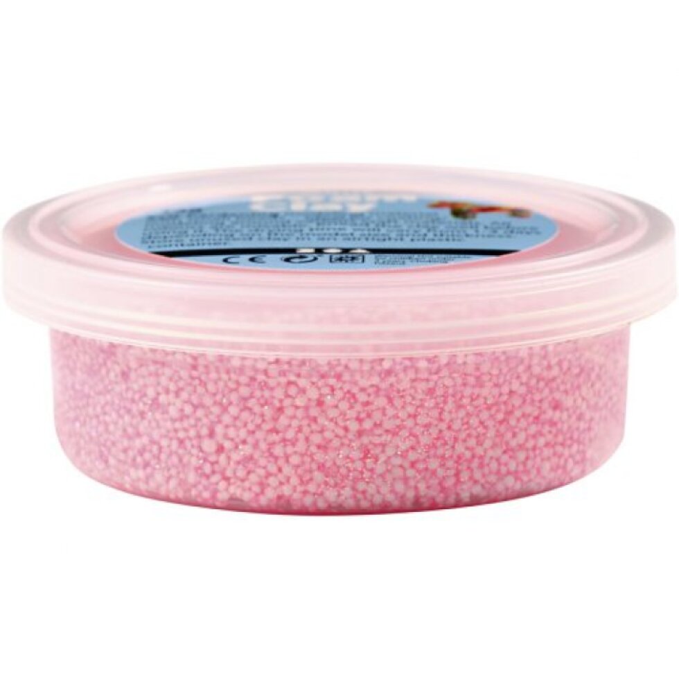 Samotvrdnoucí modelovací pěnová kuličková hmota Foam Clay SADA 6 PASTELOVÝCH A GLITTER BAREV