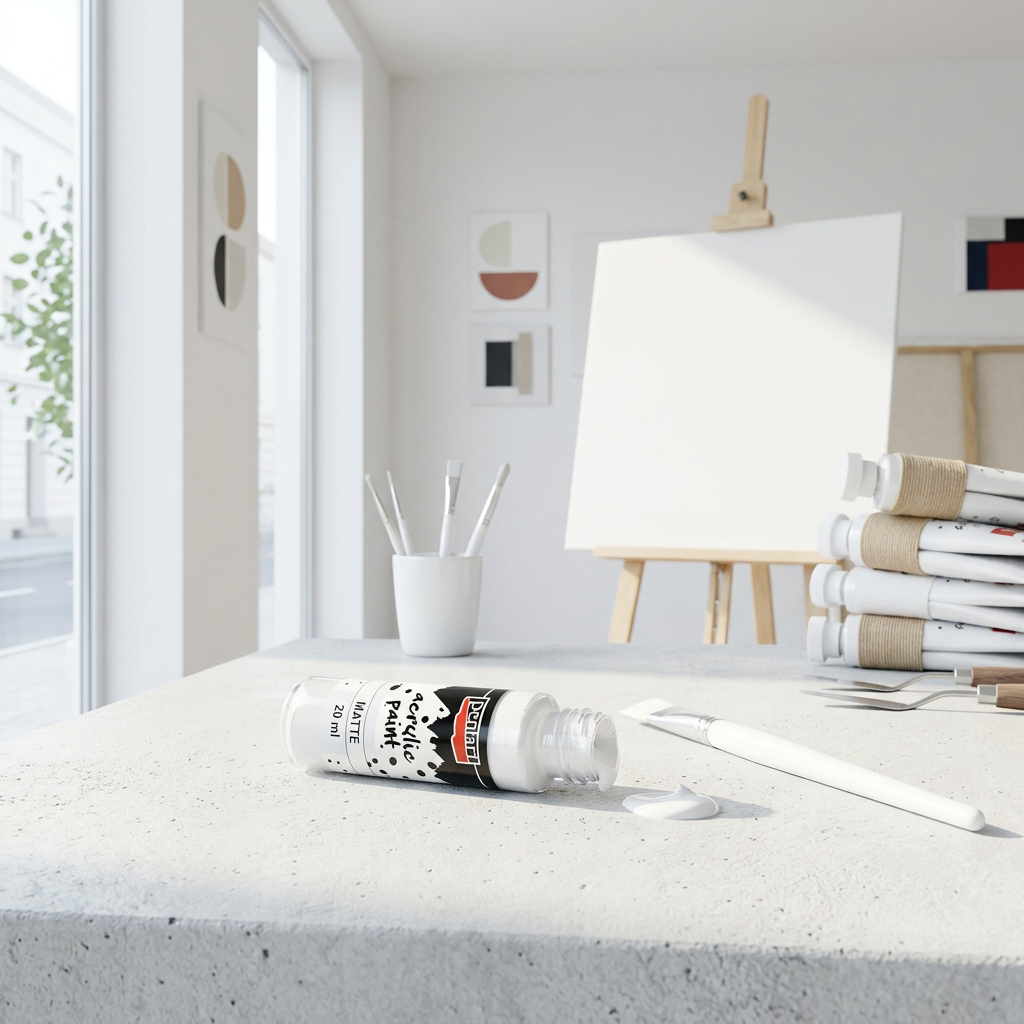 Akrylová barva matná PENTART 20 ml BÍLÁ
