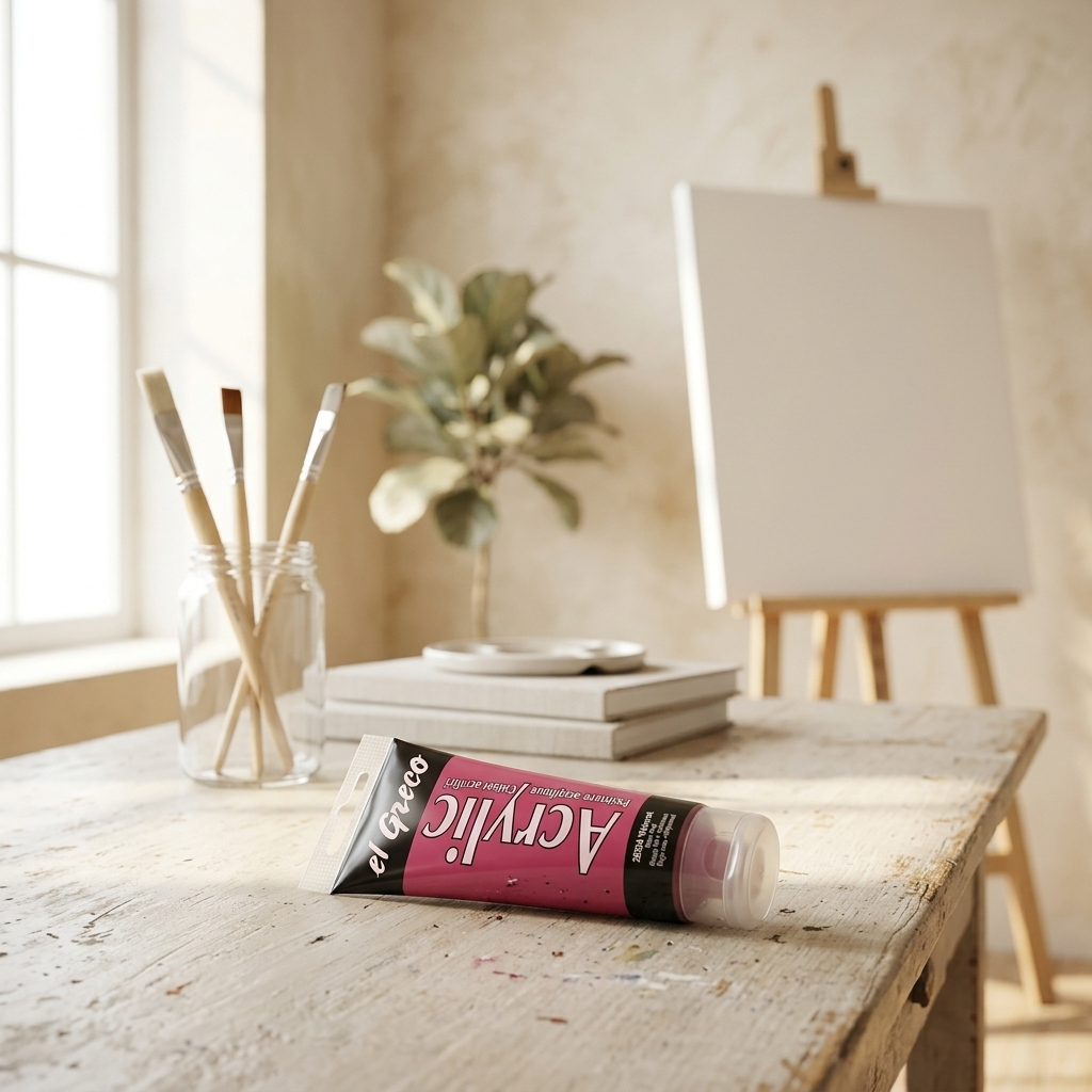Akrylová barva EL GRECO 75 ml VÍNOVÁ ČERVENÁ