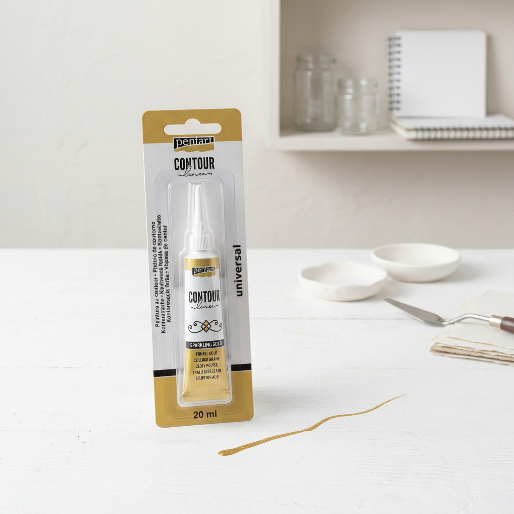 Konturovací liner metalický PENTART 20 ml SPARKLING ZLATÁ