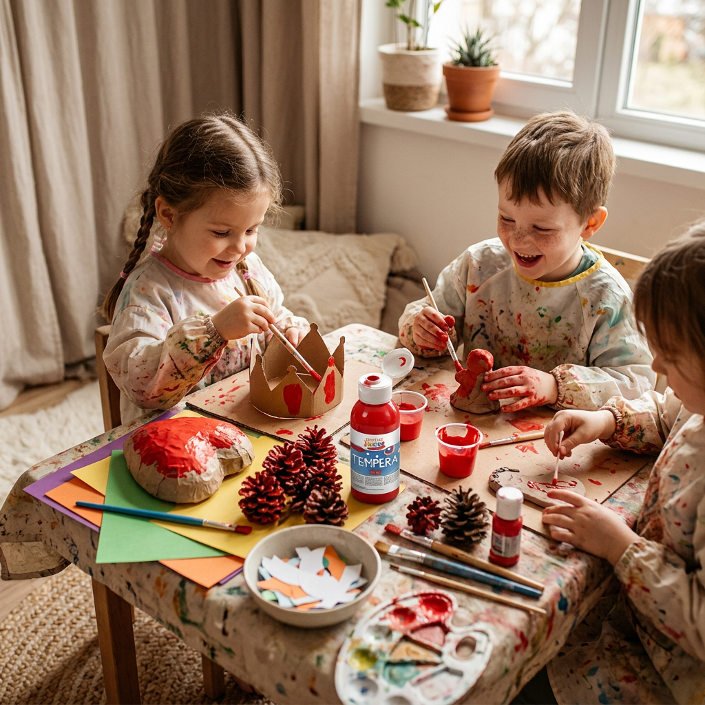 Temperová barva Junior PENTART 100 ml OHNIVÁ ČERVENÁ