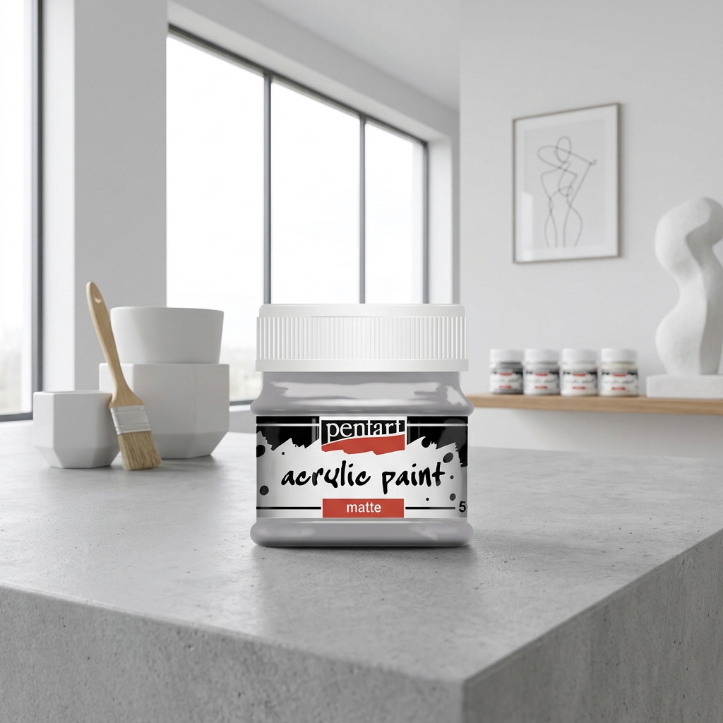 Akrylová barva matná PENTART 50 ml ŠEDÁ