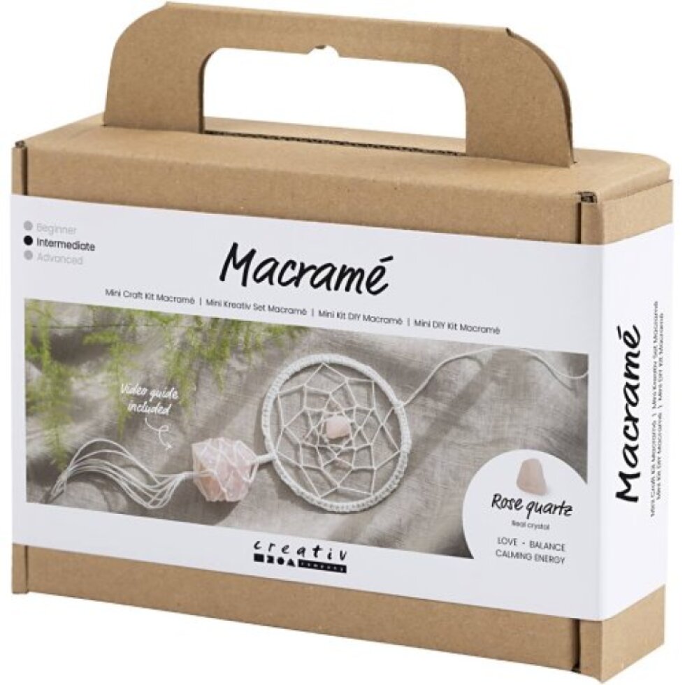 Sada macramé LAPAČ SNŮ S RŮŽENÍNEM