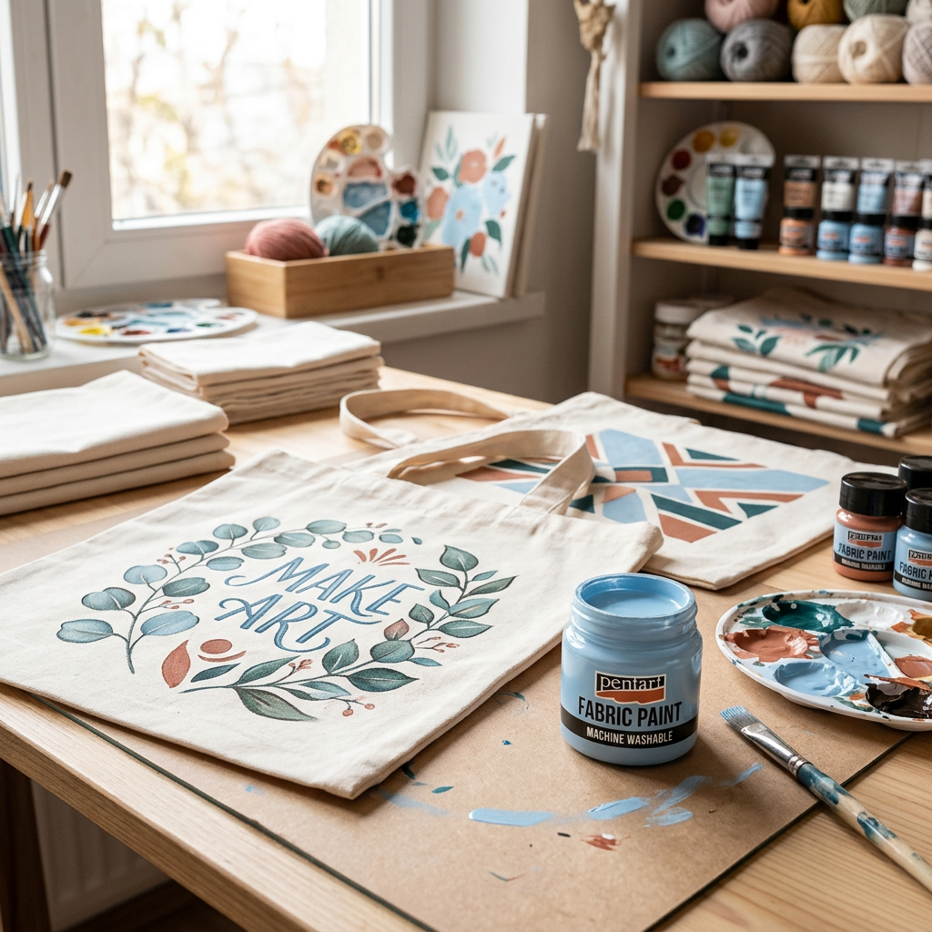 Barva na světlý a tmavý textil PENTART 50 ml SKY MODRÁ