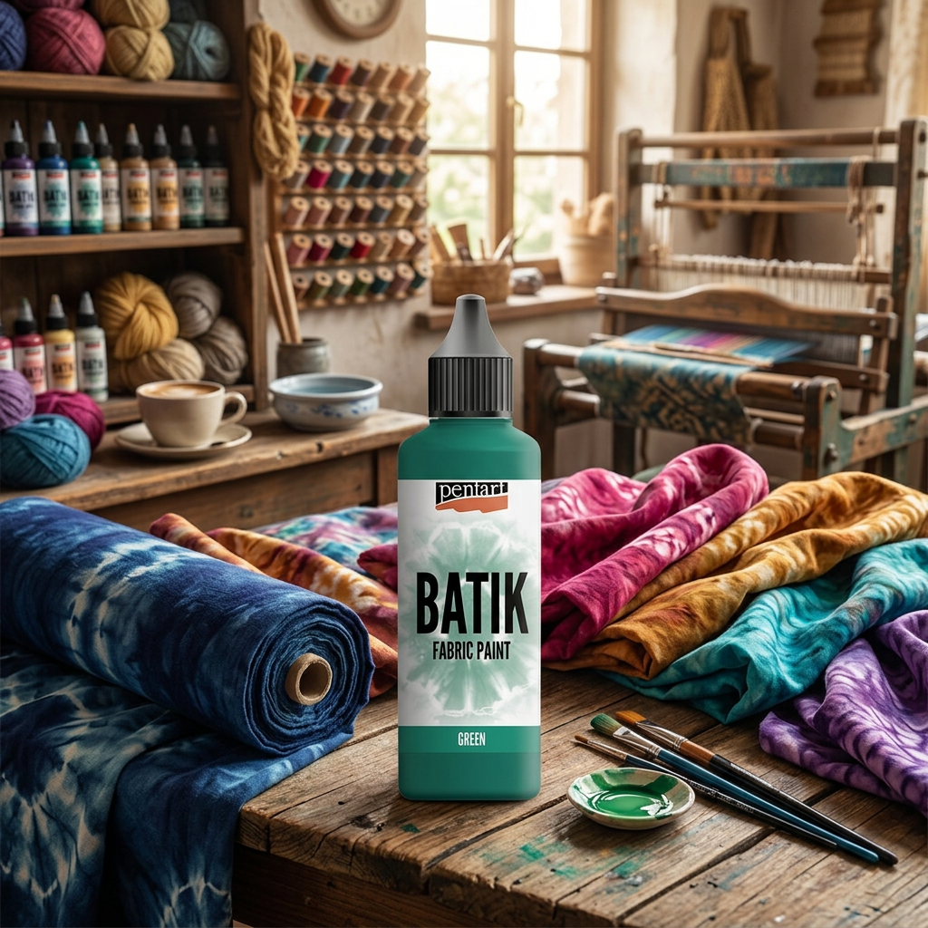 Batikovací barva za studena PENTART 80 ml ZELENÁ