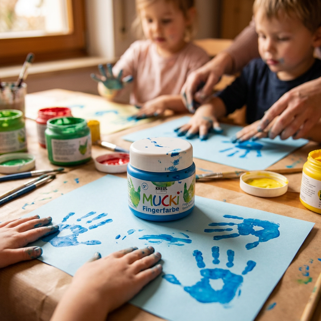 Prstová barva MUCKI 150 ml MODRÁ