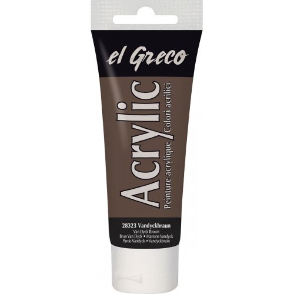 Akrylová barva EL GRECO 75 ml VANDYKE HNĚDÁ