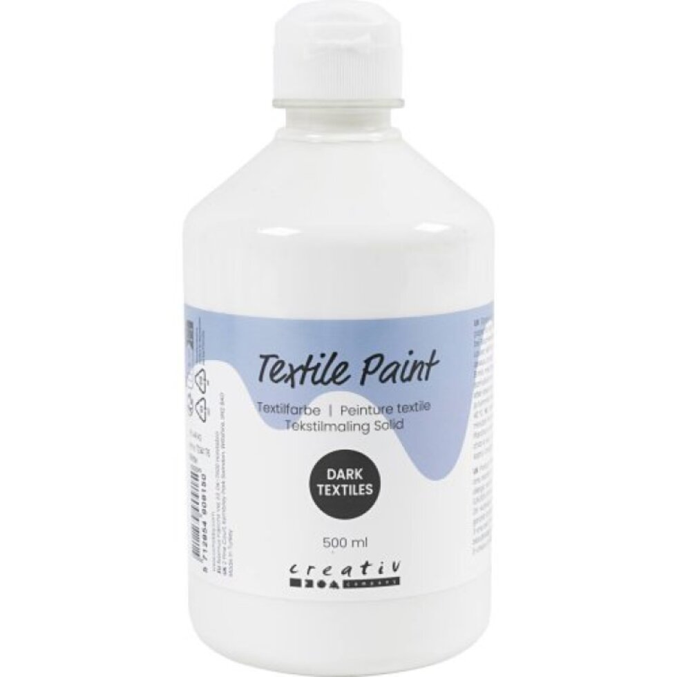 Barva na světlý a tmavý textil CREATIV 500 ml BÍLÁ