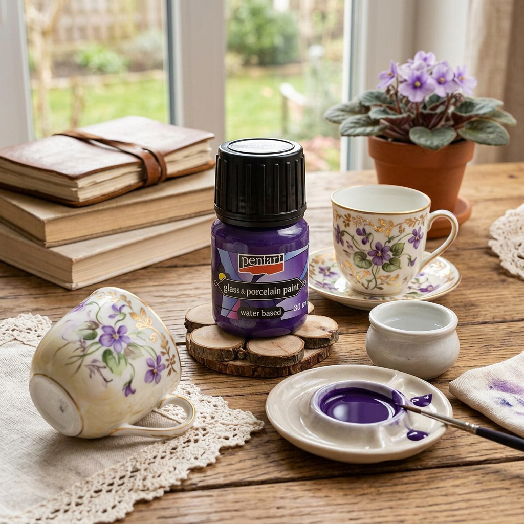 Barva na sklo a porcelán PENTART 30 ml PURPUROVÁ