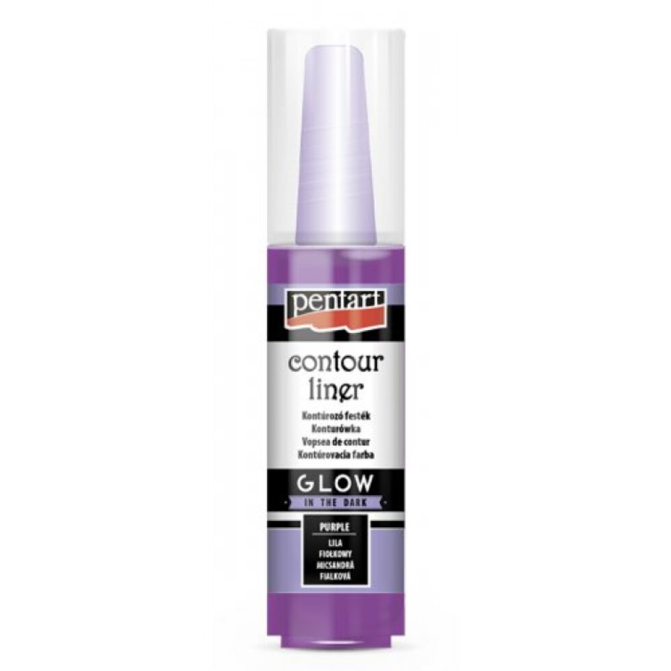 Konturovací liner svítící ve tmě PENTART 20 ml FIALOVÁ