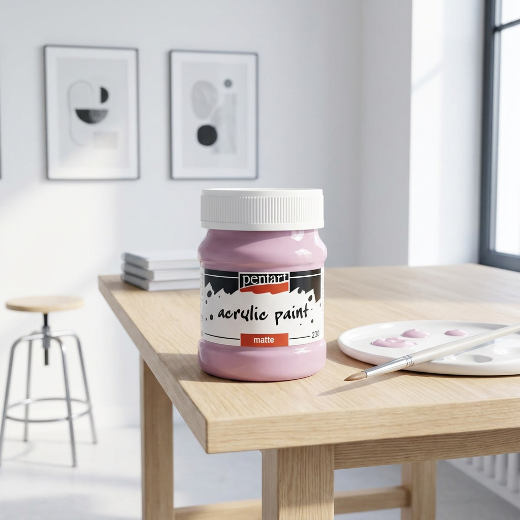 Akrylová barva matná PENTART 230 ml RŮŽOVÁ