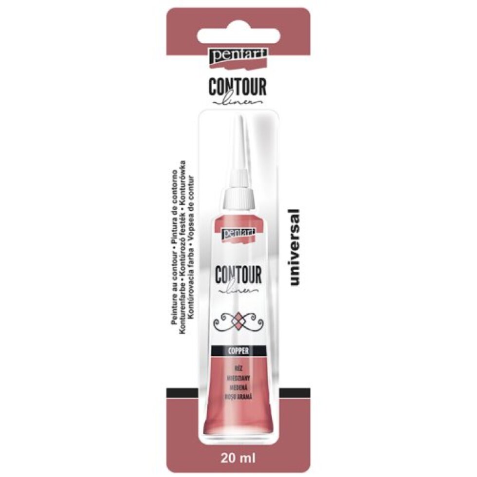 Konturovací liner metalický PENTART 20 ml MĚDĚNÁ