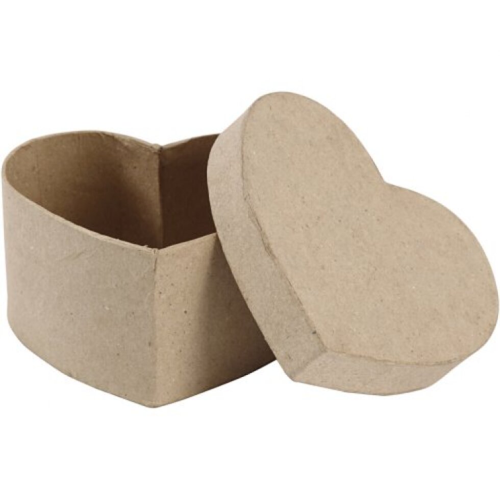 KRABIČKA Z PAPÍRMAŠÉ ve tvaru SRDCE -11,5 x 11,5 cm