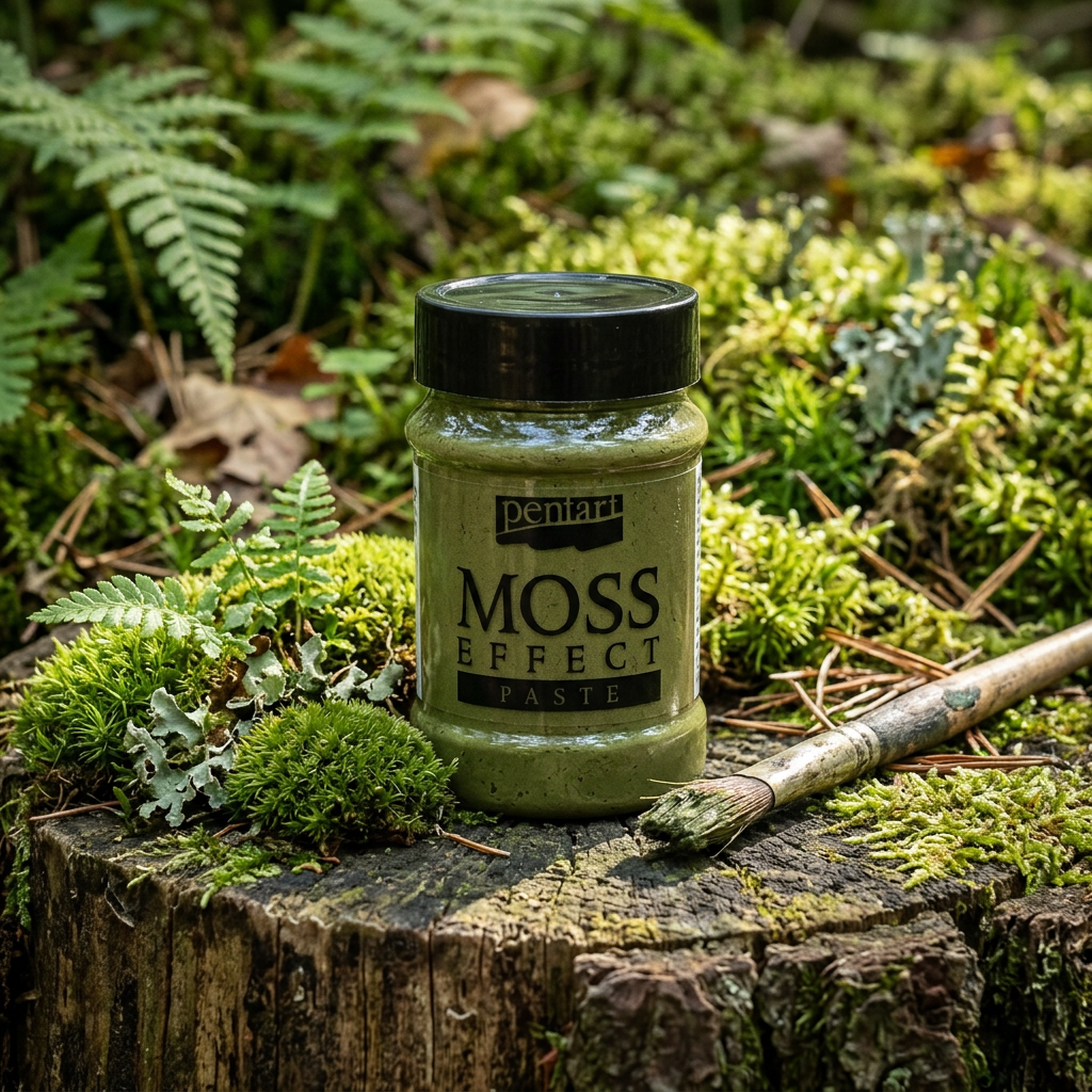 Pasta s mechovým efektem MOSS EFFECT PENTART 100 ml SVĚTLÁ ZELENÁ