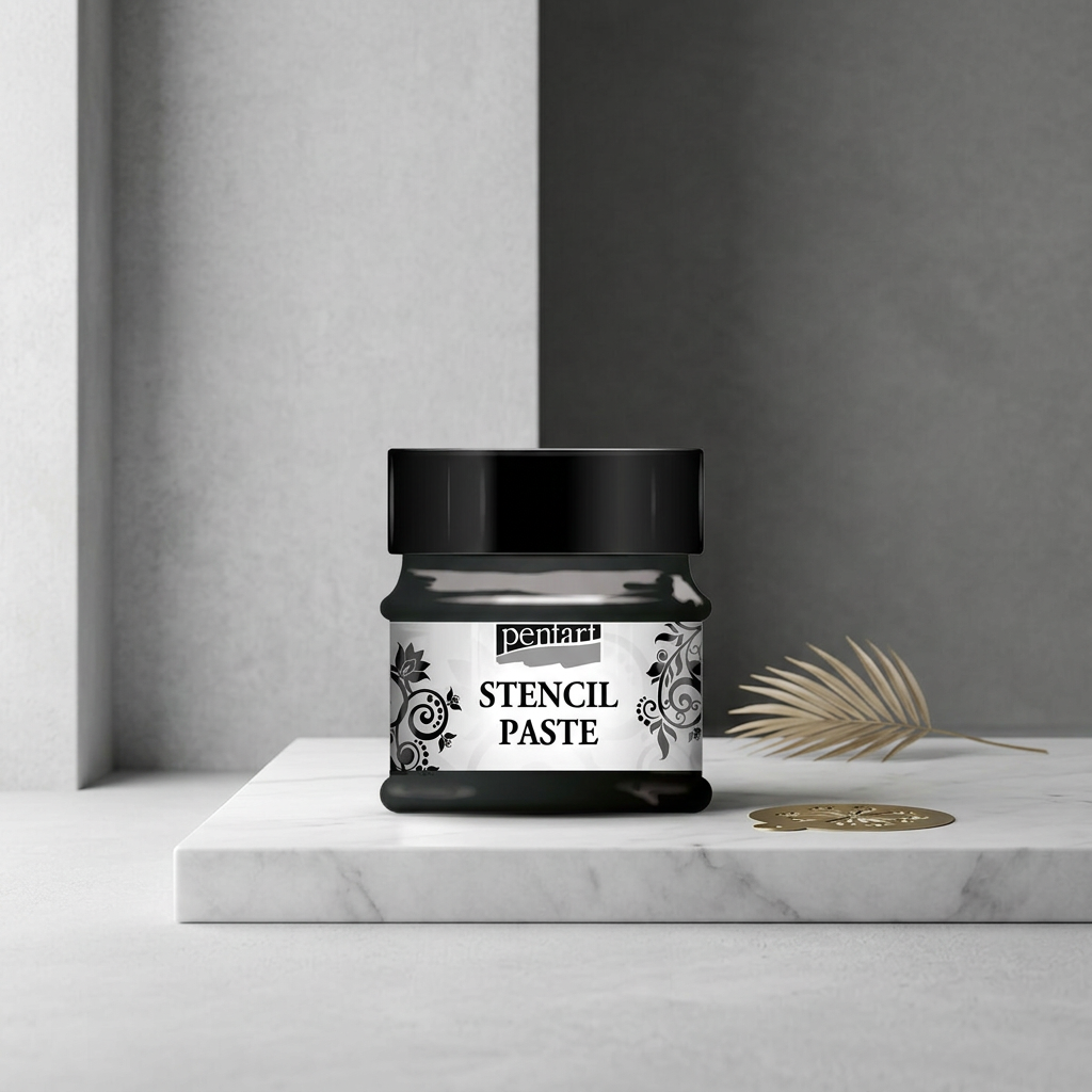 Šablonová pasta metalická PENTART 50 ml ČERNÁ