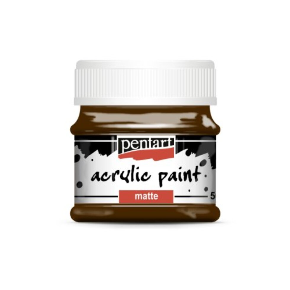 Akrylová barva matná PENTART 50 ml NAČERVENALE HNĚDÁ