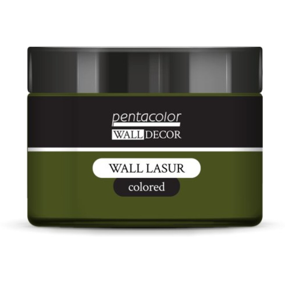 Lazurovací barva na zeď barevná WALL DECOR 150 ml OLIVOVÁ ZELENÁ