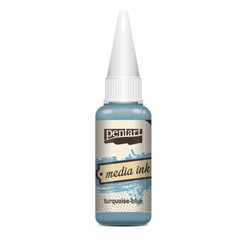 Alkoholový inkoust MEDIA INK PENTART 20 ml TYRKYSOVO MODRÁ
