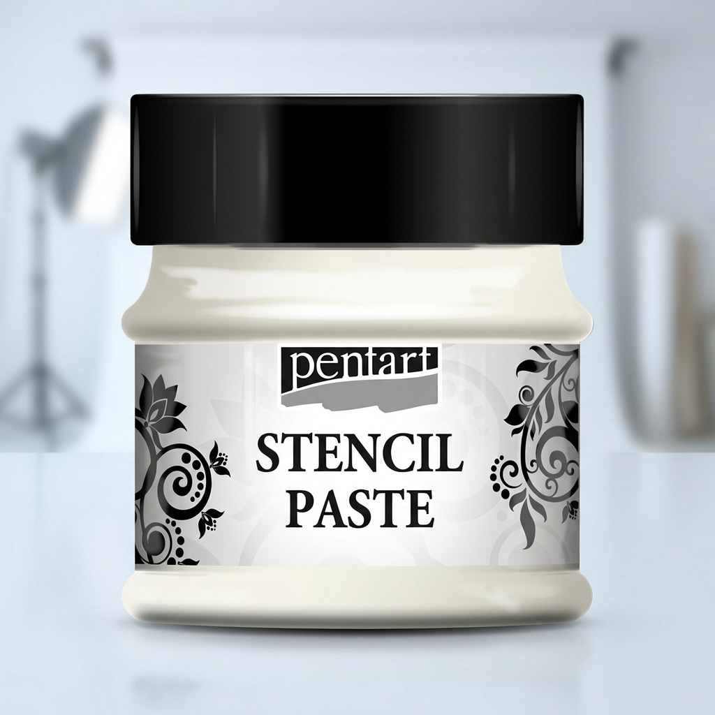 Šablonová pasta metalická PENTART 50 ml STŘÍBRNÁ