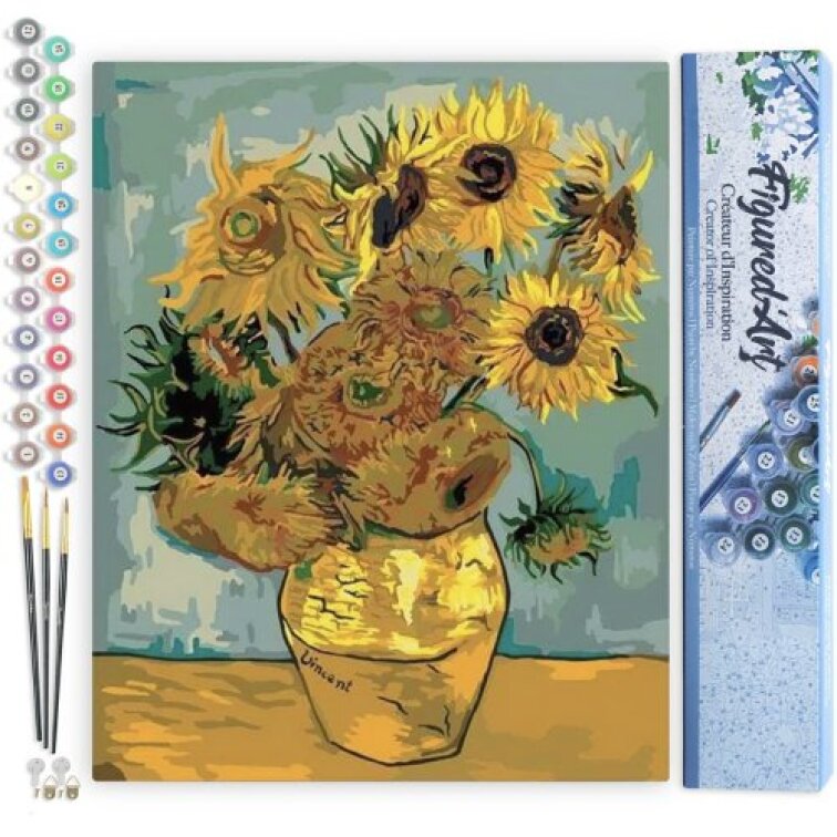 Malování podle čísel - VAN GOGH SLUNEČNICE bez rámu 40 x 50 cm